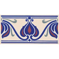 Baroque Bordre blau - Format 150x75x8 mm