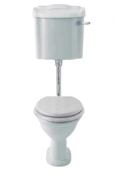 Traditionelle englische Toilette - niedriger Splkasten