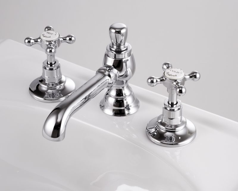 Edwards & Co 3 Loch Waschbecken Mischer mit Colonial Abfluss